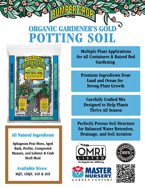 BUMPER CROP Gardener's Gold Potting Soil Sell Sheet