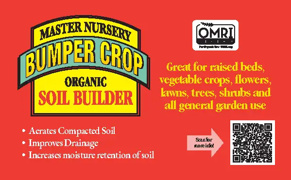 BUMPER CROP  Soil Builder Shelf Talker 5" × 3" - 0.125" bleed